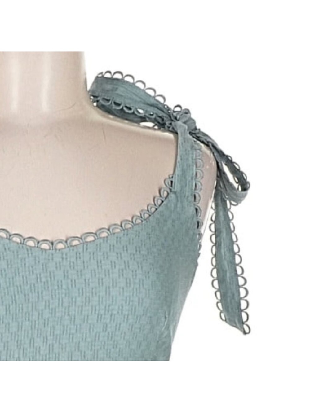 Tie-Shoulder Maxi Dress in Light Teal - Picture 2 of 5
